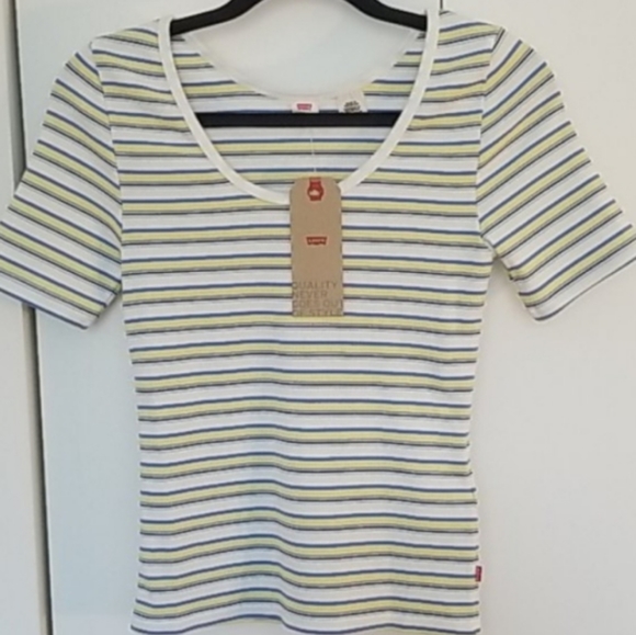 Levi's Tops - Levi's Multi Colored Striped Tee